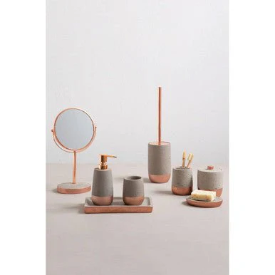Neptune Copper Finish Round Swivel Bathroom Mirror - Image 8