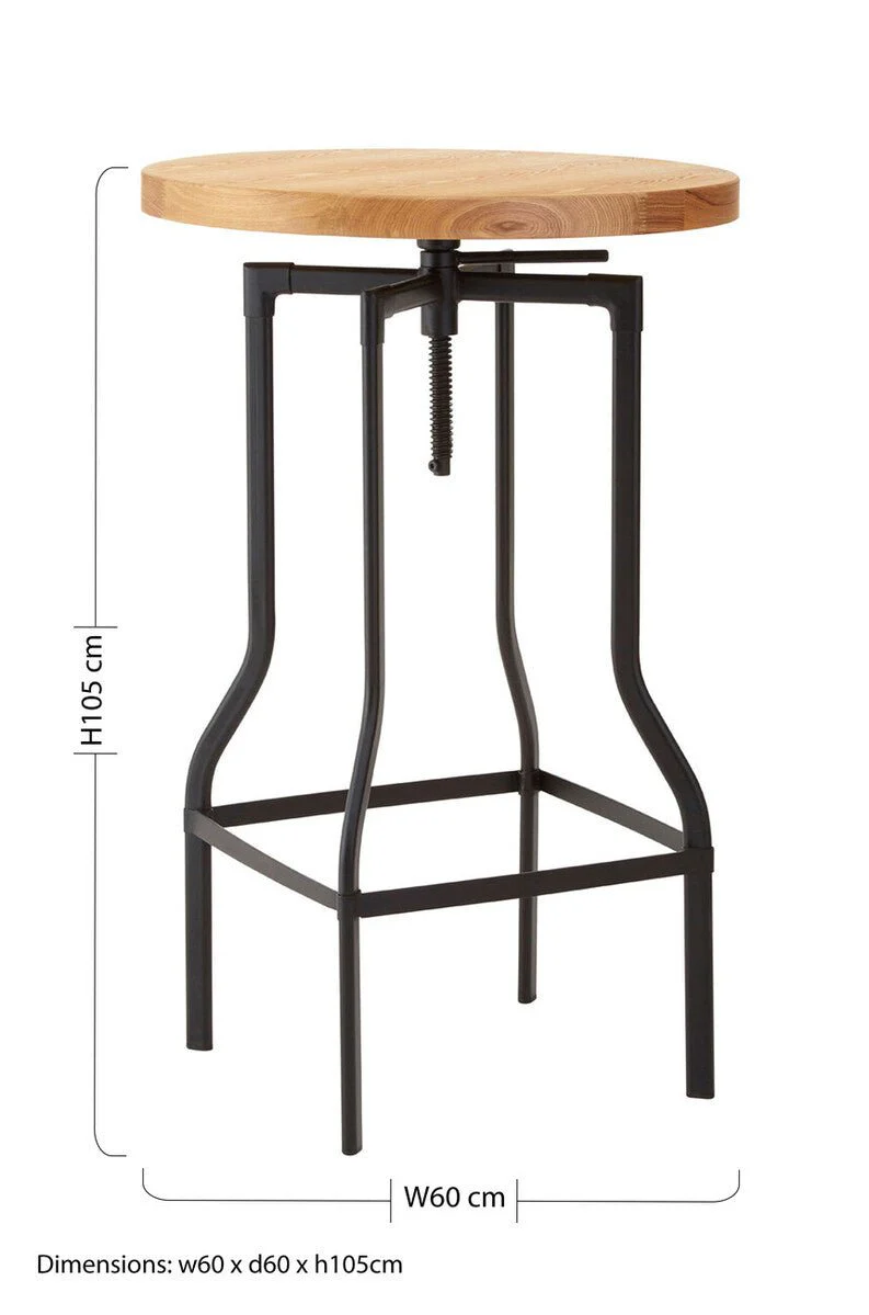 New Foundry Ash Veneer Bar Table - Image 11