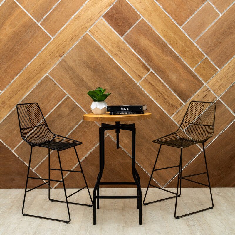 New Foundry Ash Veneer Bar Table - Image 6