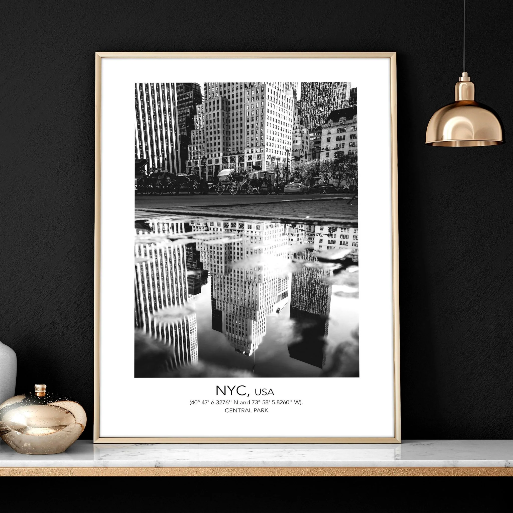 White and black art | set of 3 New York living room wall art - Image 6