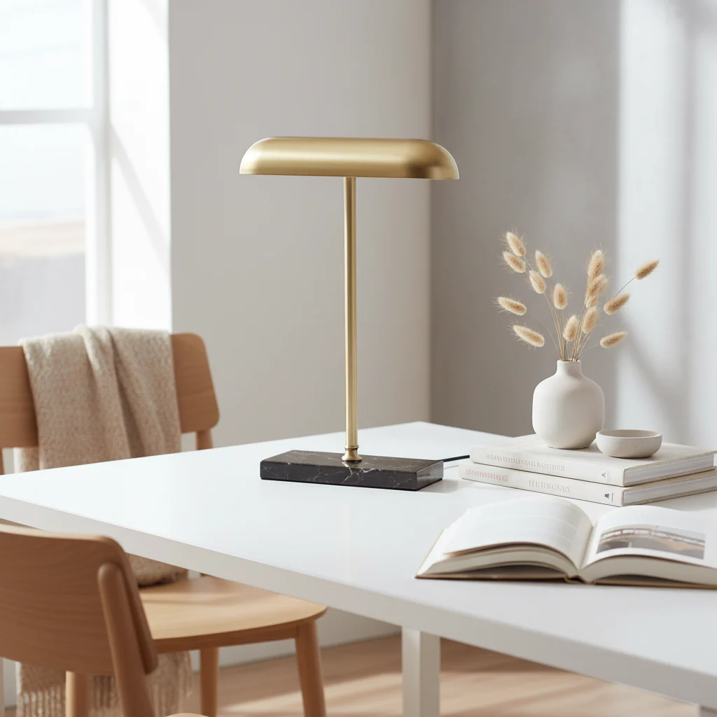 Newton Brass Finish Desk Lamp - Image 3