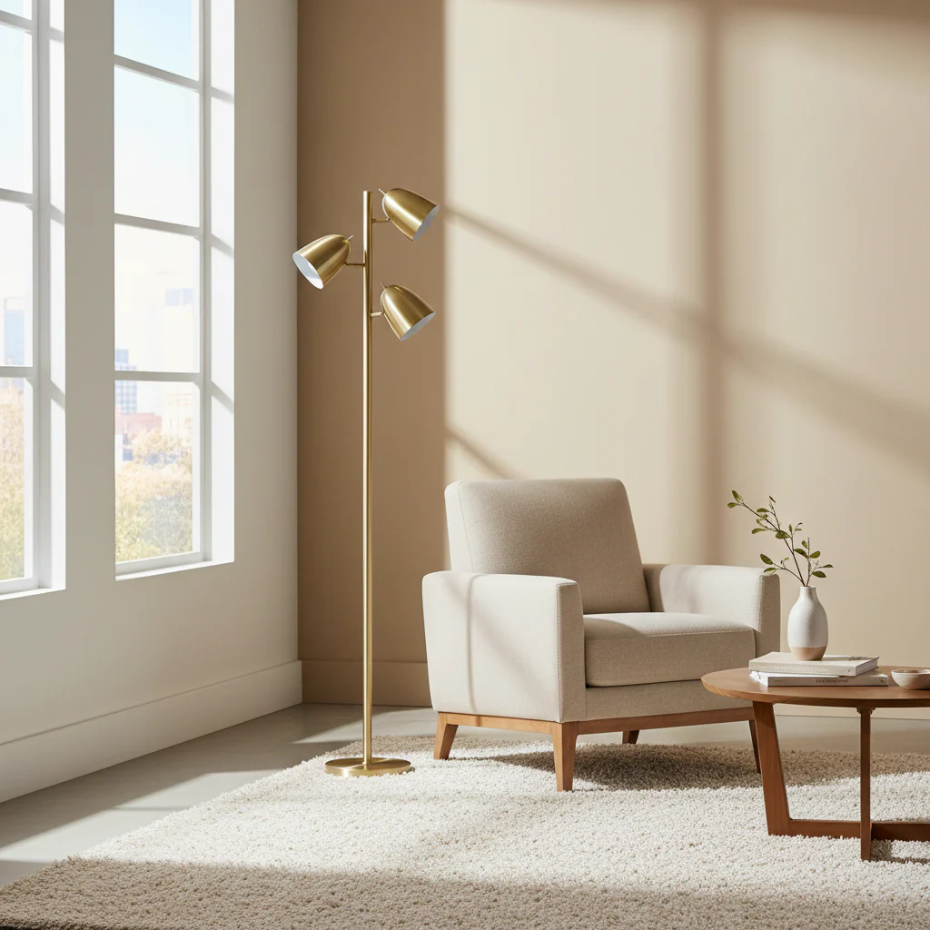 Newton Brass Finish Floor Lamp - Image 4