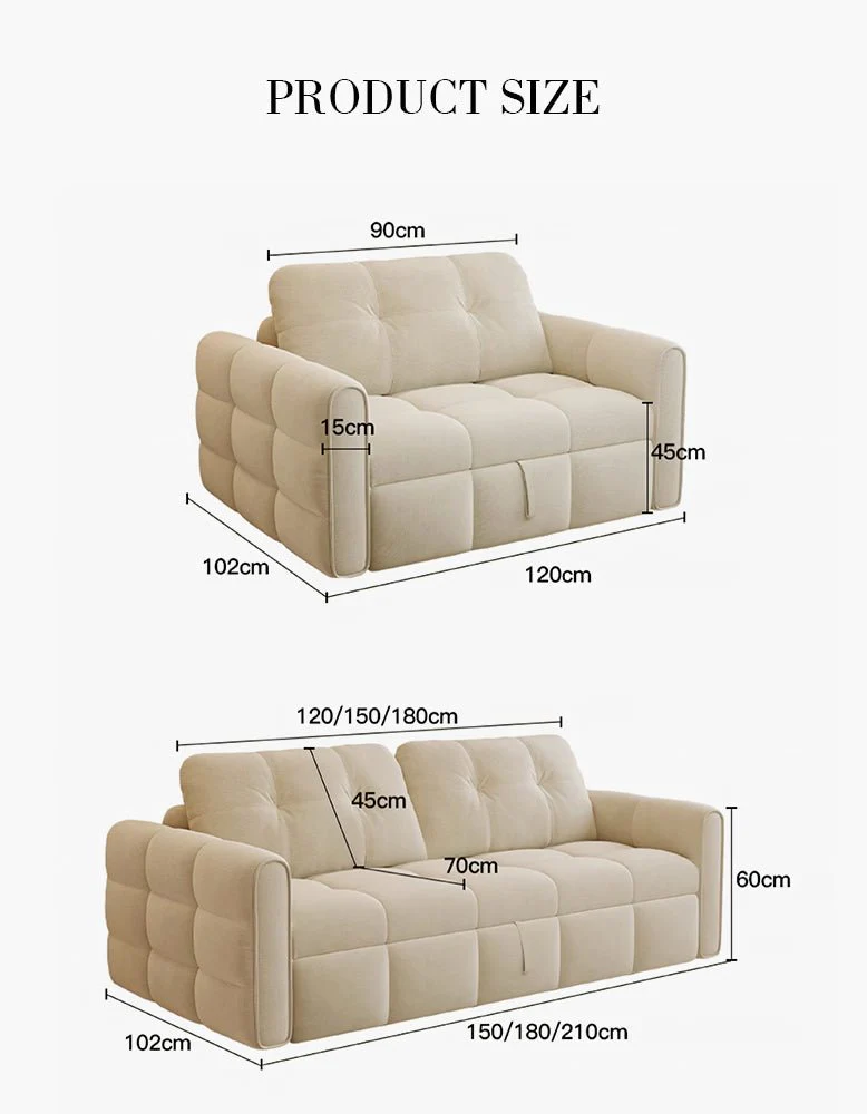 Nguyen Two Seater Sofa Bed, Three Seater Sofa Bed - Image 14