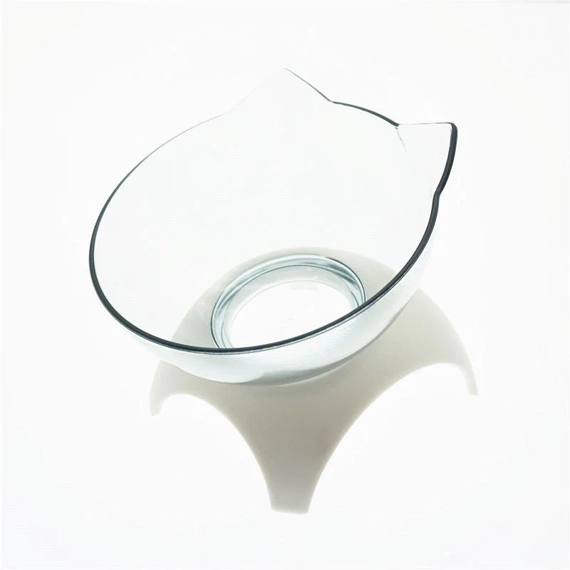 Non Slip Double Cat Bowl With Raised Stand Pet Food Cat Feeder Protect Cervical Vertebra Dog Bowl Transparent Pet Products - Image 12