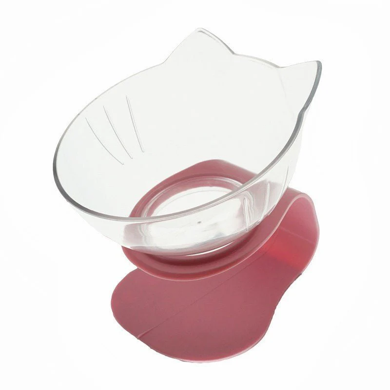 Non Slip Double Cat Bowl With Raised Stand Pet Food Cat Feeder Protect Cervical Vertebra Dog Bowl Transparent Pet Products - Image 13