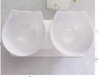 Non Slip Double Cat Bowl With Raised Stand Pet Food Cat Feeder Protect Cervical Vertebra Dog Bowl Transparent Pet Products - Image 17
