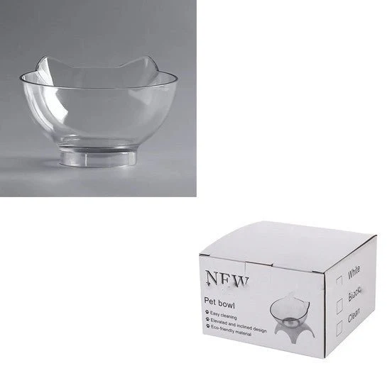 Non Slip Double Cat Bowl With Raised Stand Pet Food Cat Feeder Protect Cervical Vertebra Dog Bowl Transparent Pet Products - Image 19