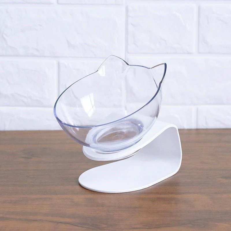 Non Slip Double Cat Bowl With Raised Stand Pet Food Cat Feeder Protect Cervical Vertebra Dog Bowl Transparent Pet Products - Image 9
