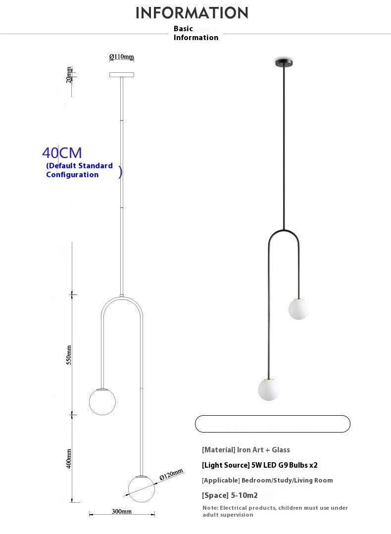 Nordic Minimalist Living Room Bedroom Dining Room Molecular Chandelier - Image 5
