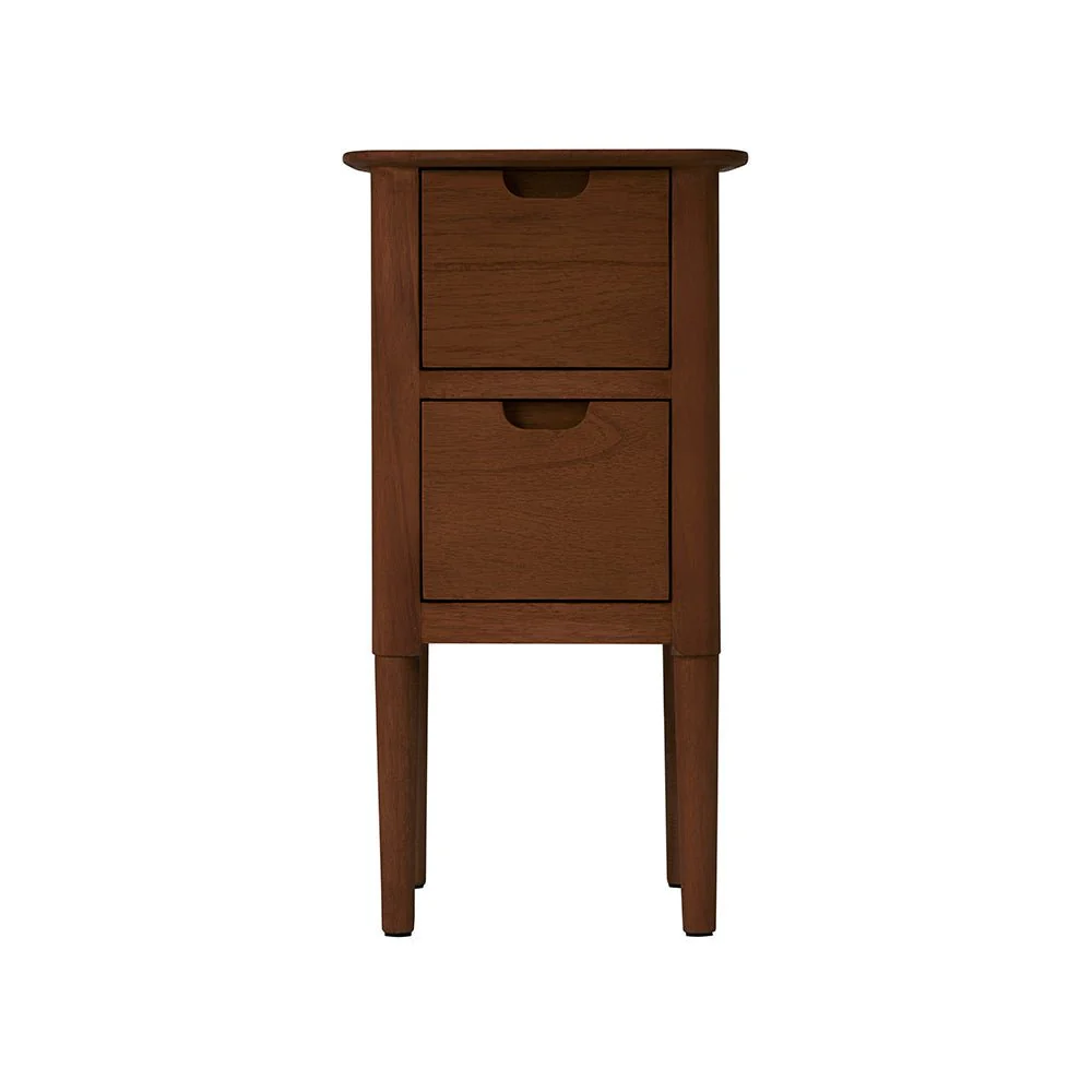 Norway Narrow Walnut Bedside Table - Image 11