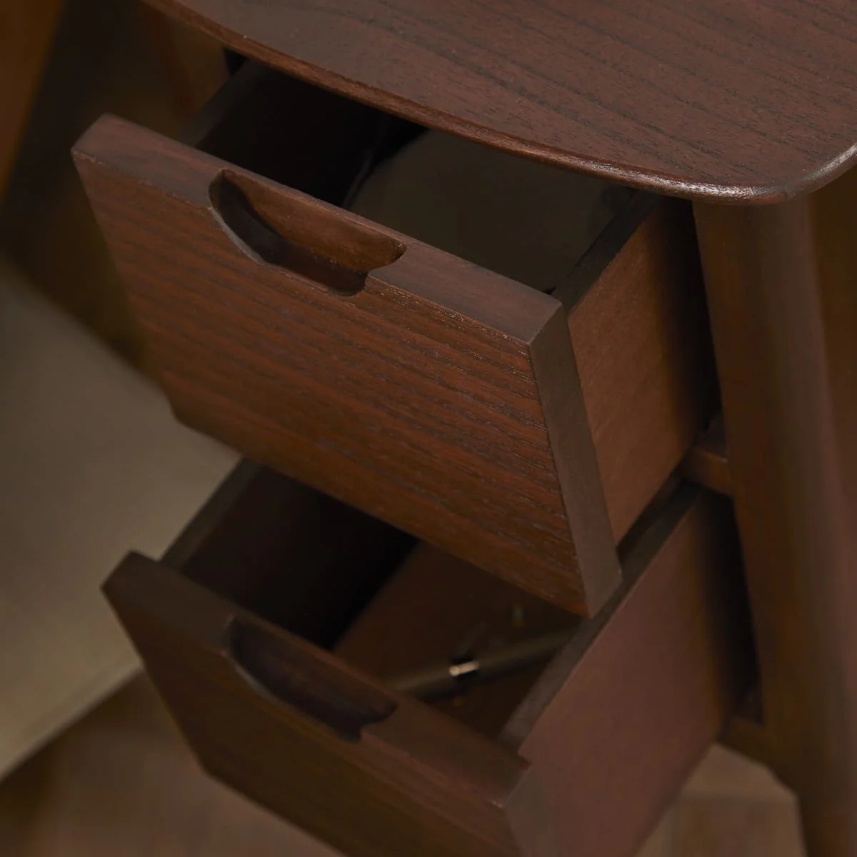 Norway Narrow Walnut Bedside Table - Image 6