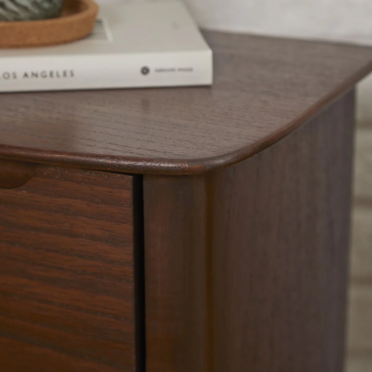 Norway Narrow Walnut Bedside Table - Image 8