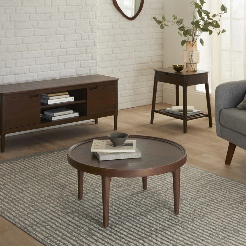 Norway Walnut Round Coffee Table - Image 2