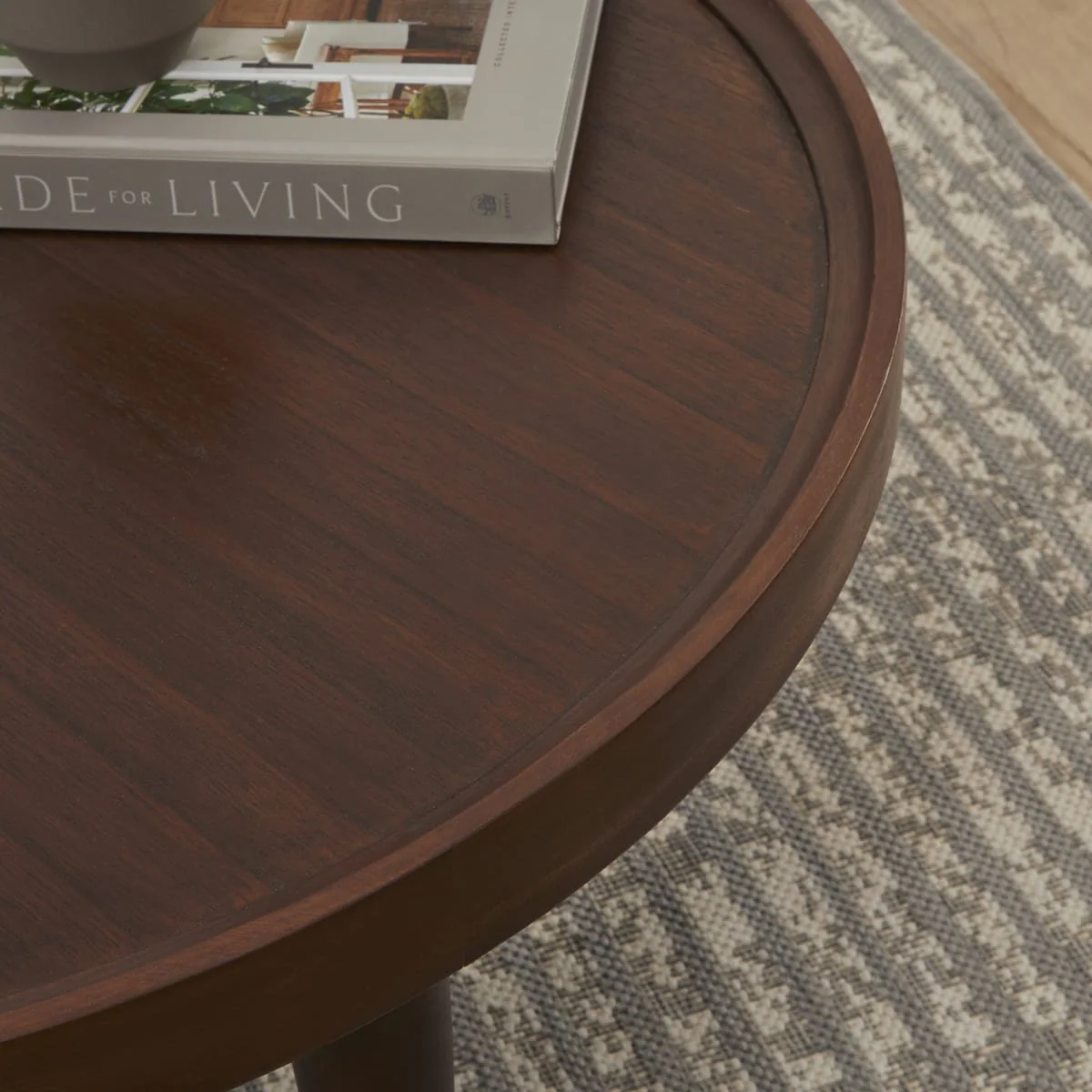 Norway Walnut Round Coffee Table - Image 3