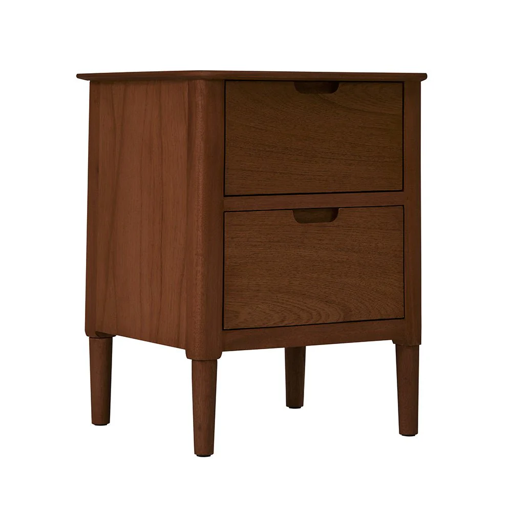 Norway Walnut Wooden Bedside Table - Image 11