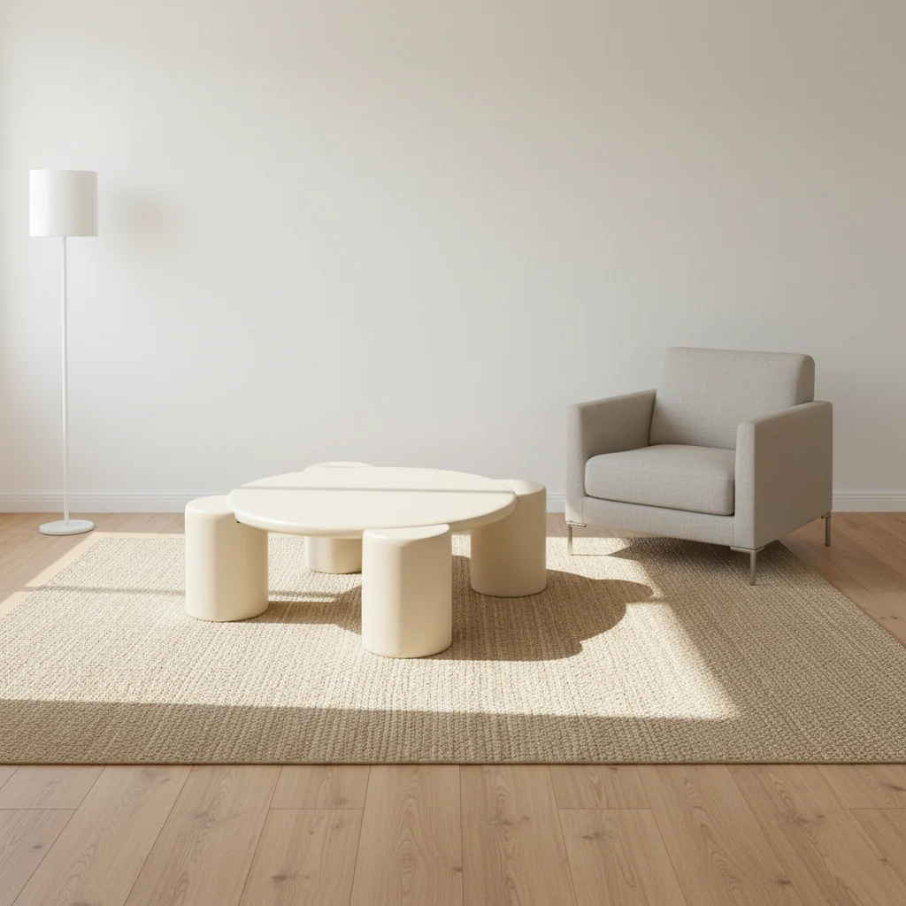 Nova Flower Nesting Coffee Table, White - Image 4