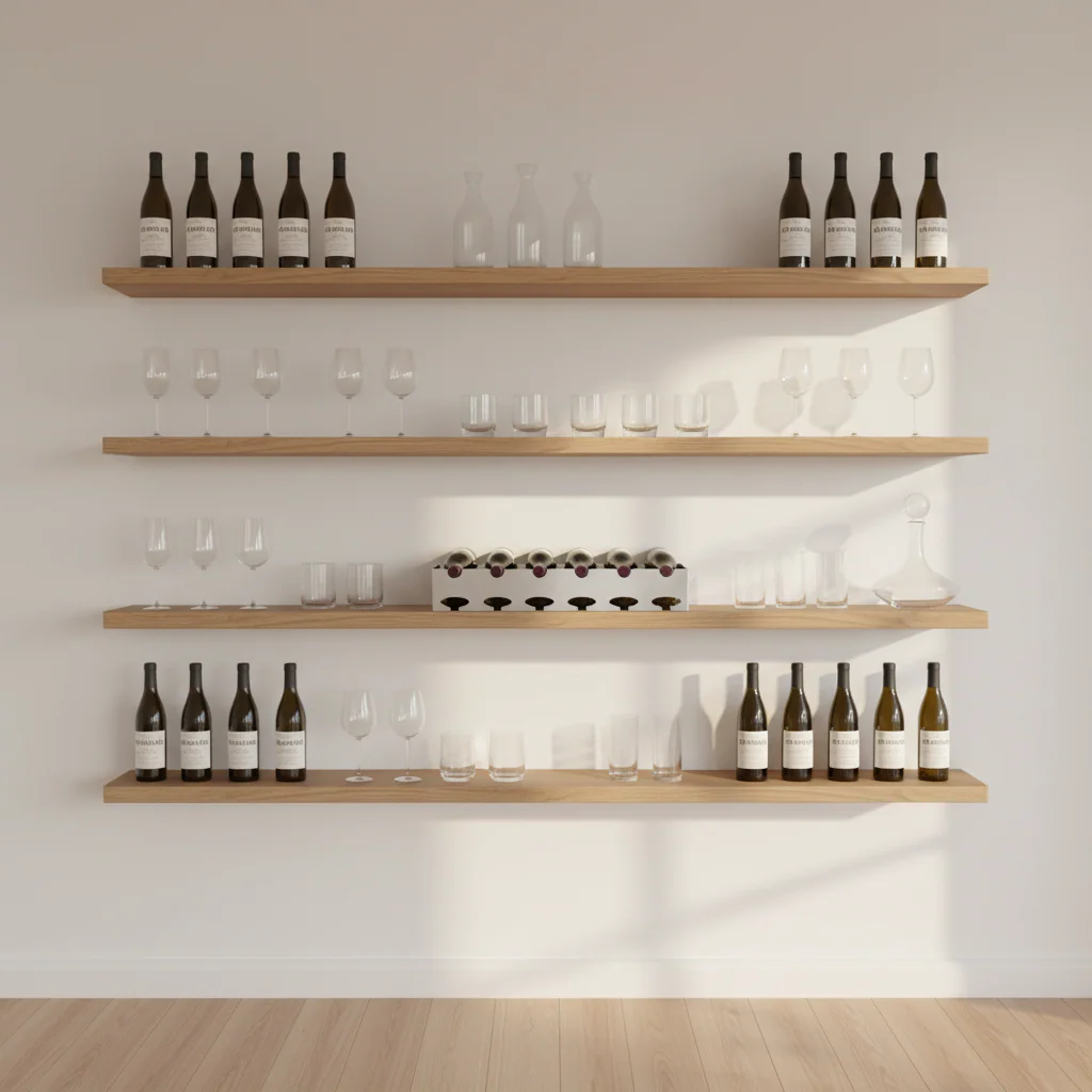 Novo 6 Bottle Silver Wide Wine Rack - Image 4