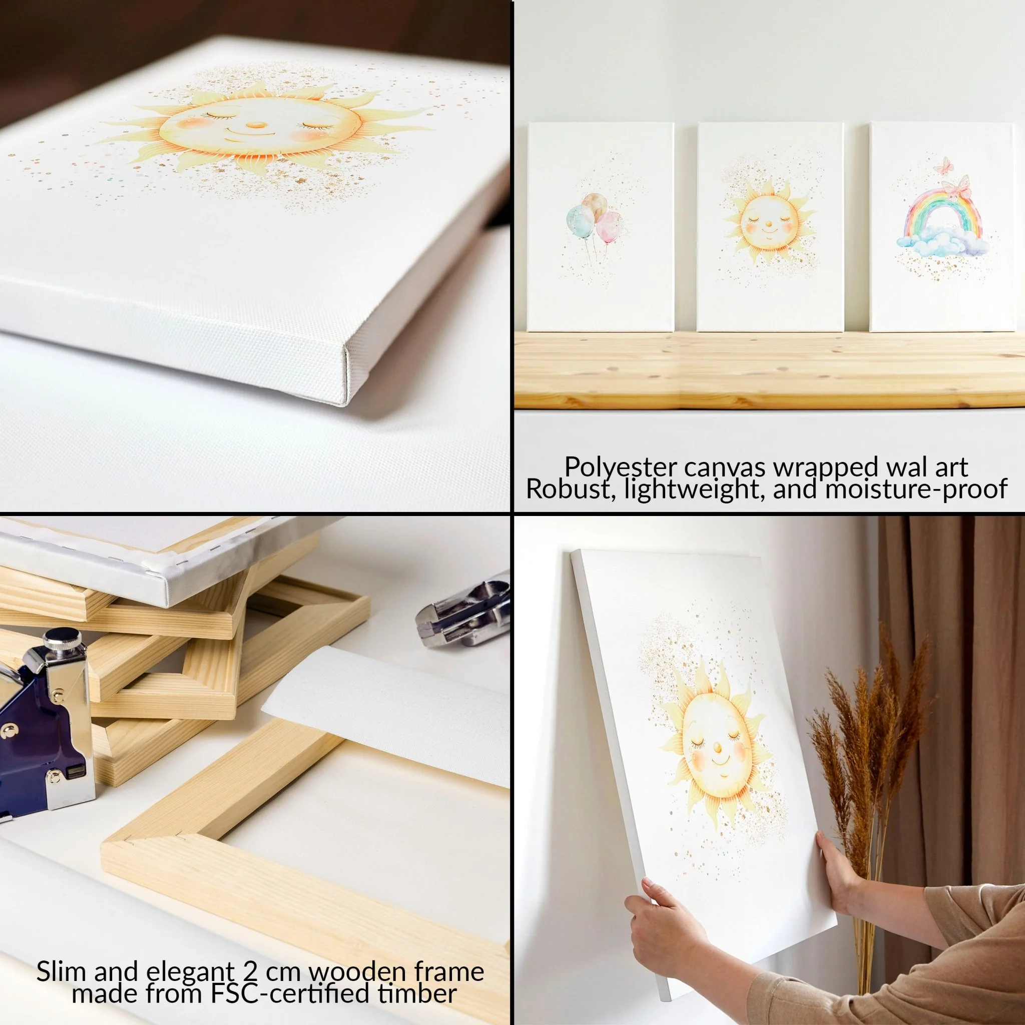 Nursery Rainbow Decor | Set of 3 wall art prints - Image 9