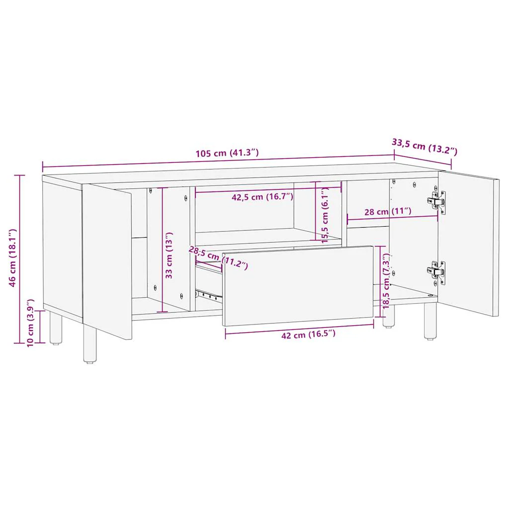 Nyssa Mango Wood - 105cm - Image 10