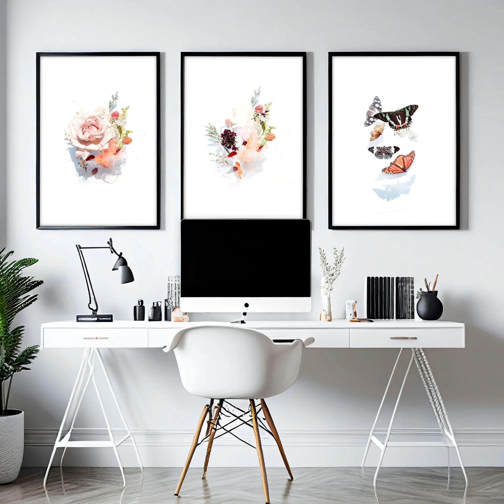 Office paintings ideas | set of 3 framed wall art - Image 2