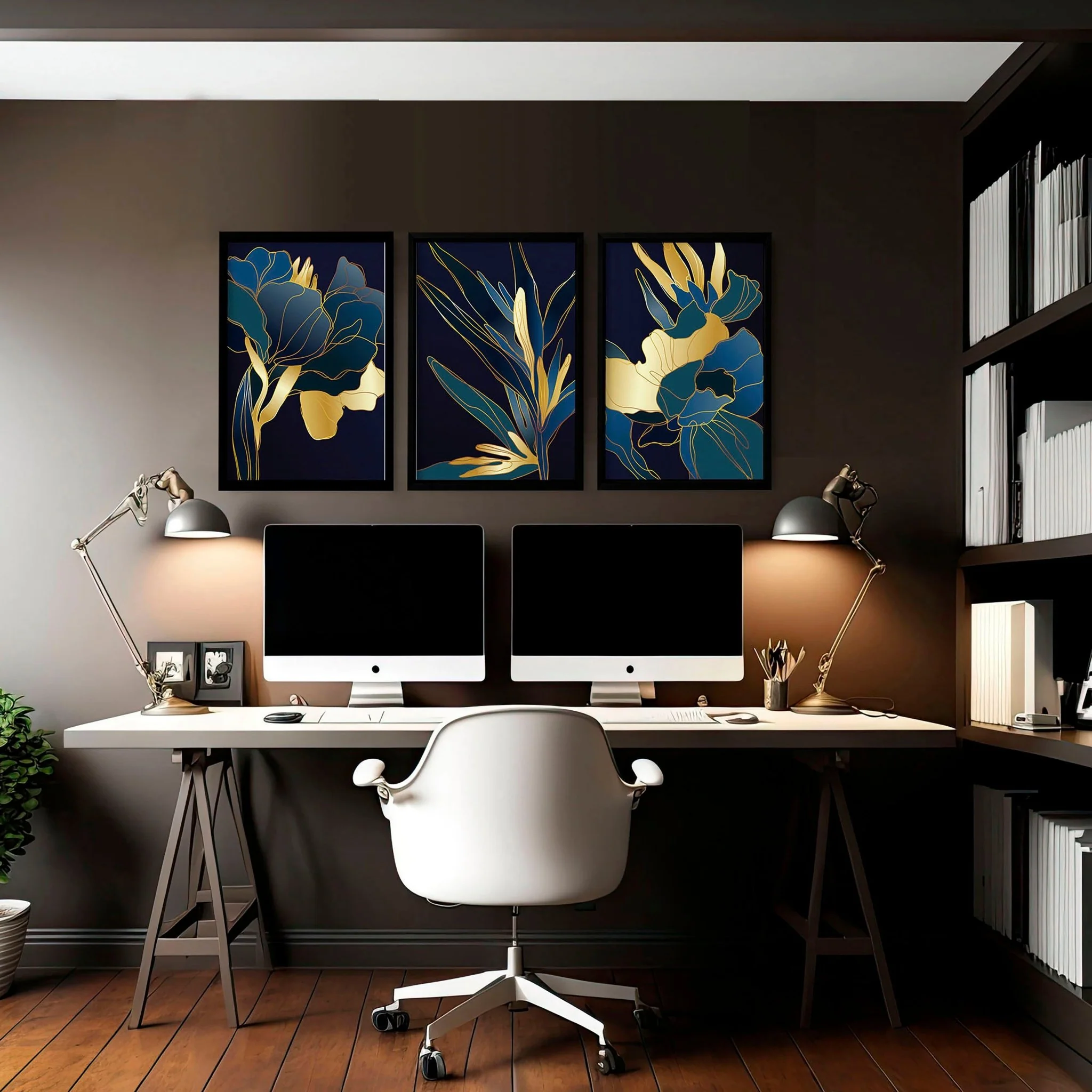 Wall decoration for office | set of 3 Eclectic wall art - Image 6