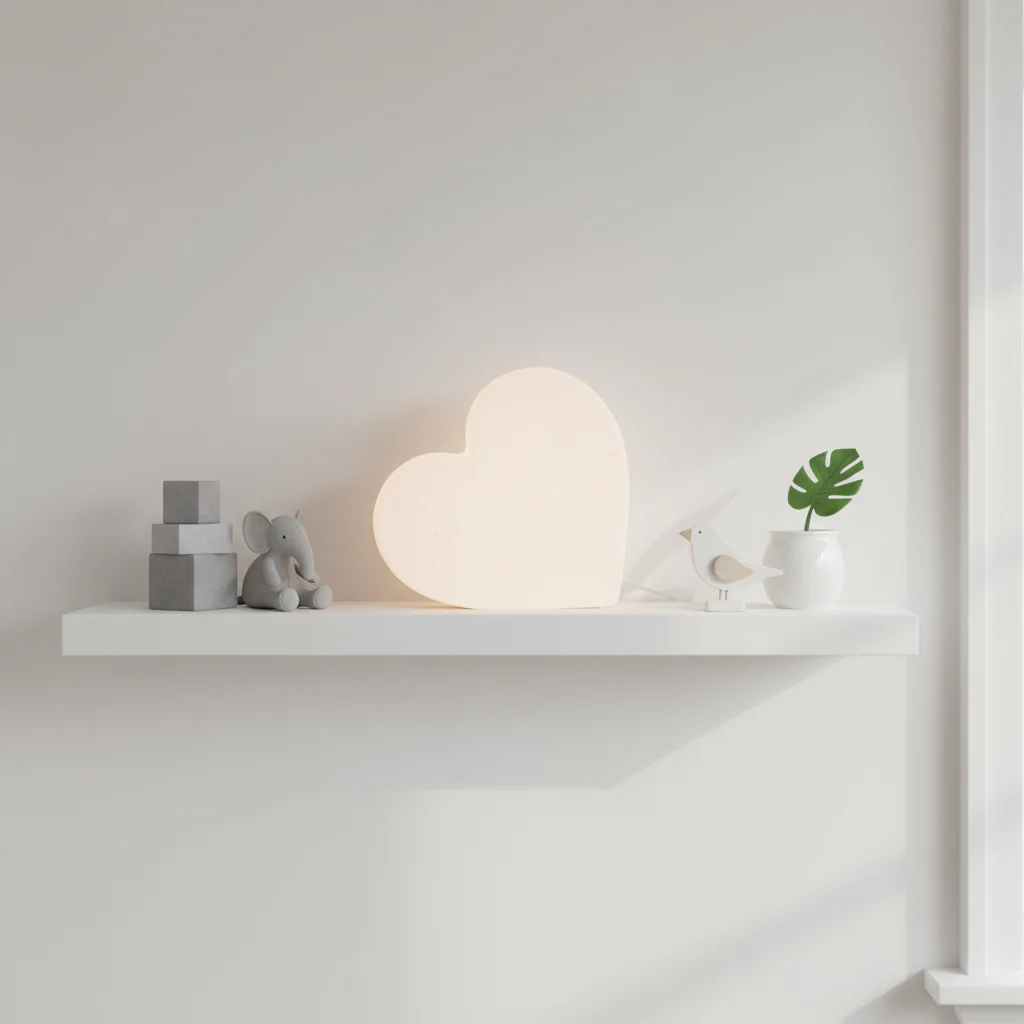 Ola Kids Heart Ceramic Night Light - Image 3