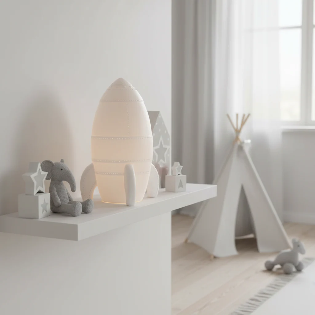 Ola Kids Rocket Ceramic Night Light - Image 3