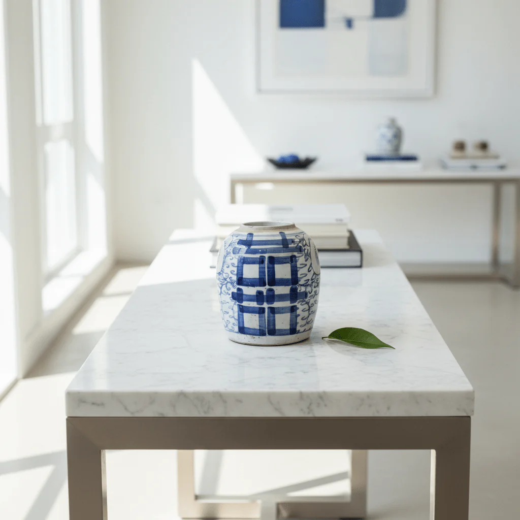 Old Blue & White Porcelain Jar n° 1 - Image 2