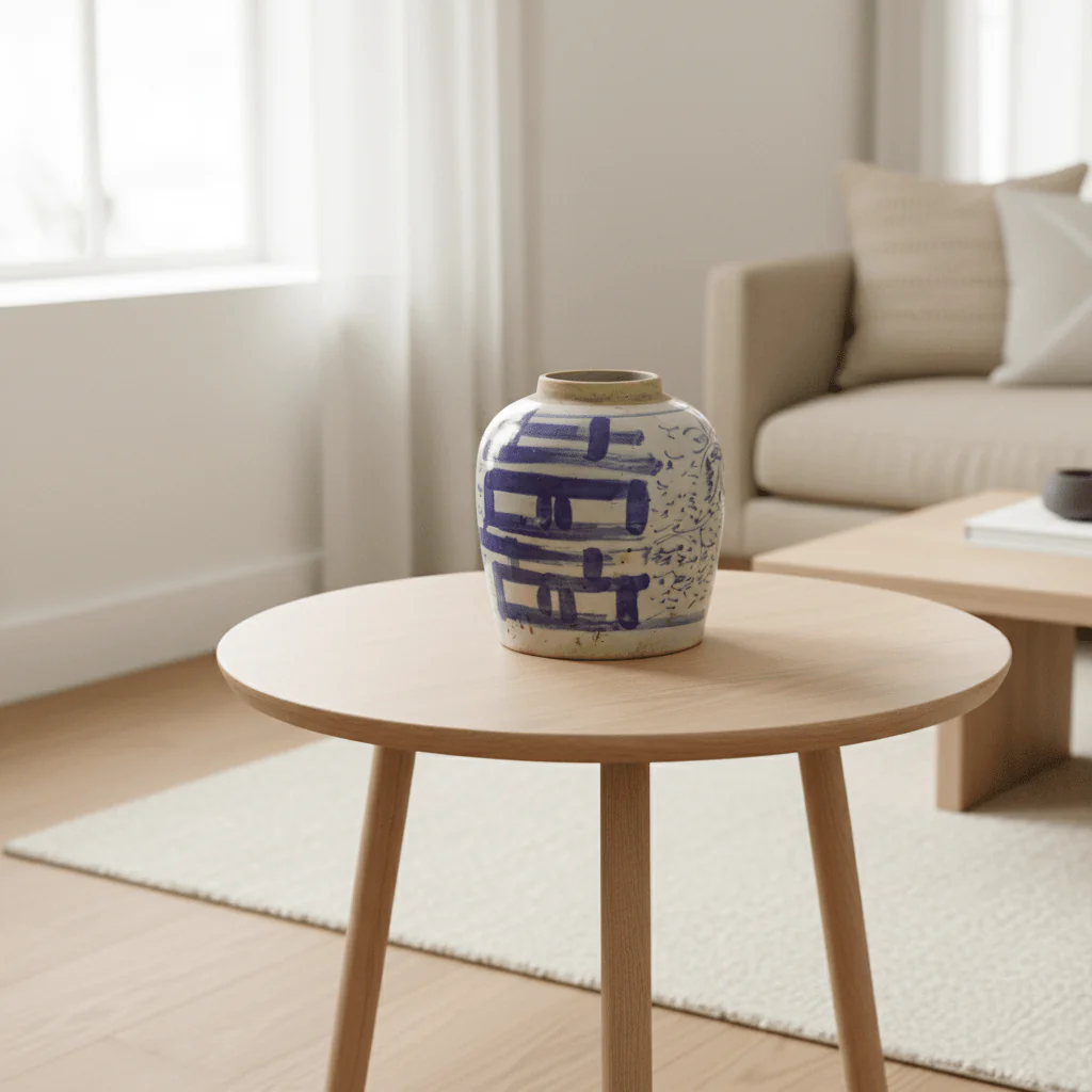 Old Blue & White Porcelain Jar - No 9 - Image 4