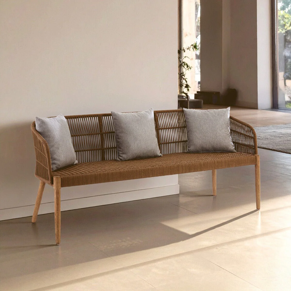 Opus 3 Seat Grey Sofa with Wooden Legs - Image 17