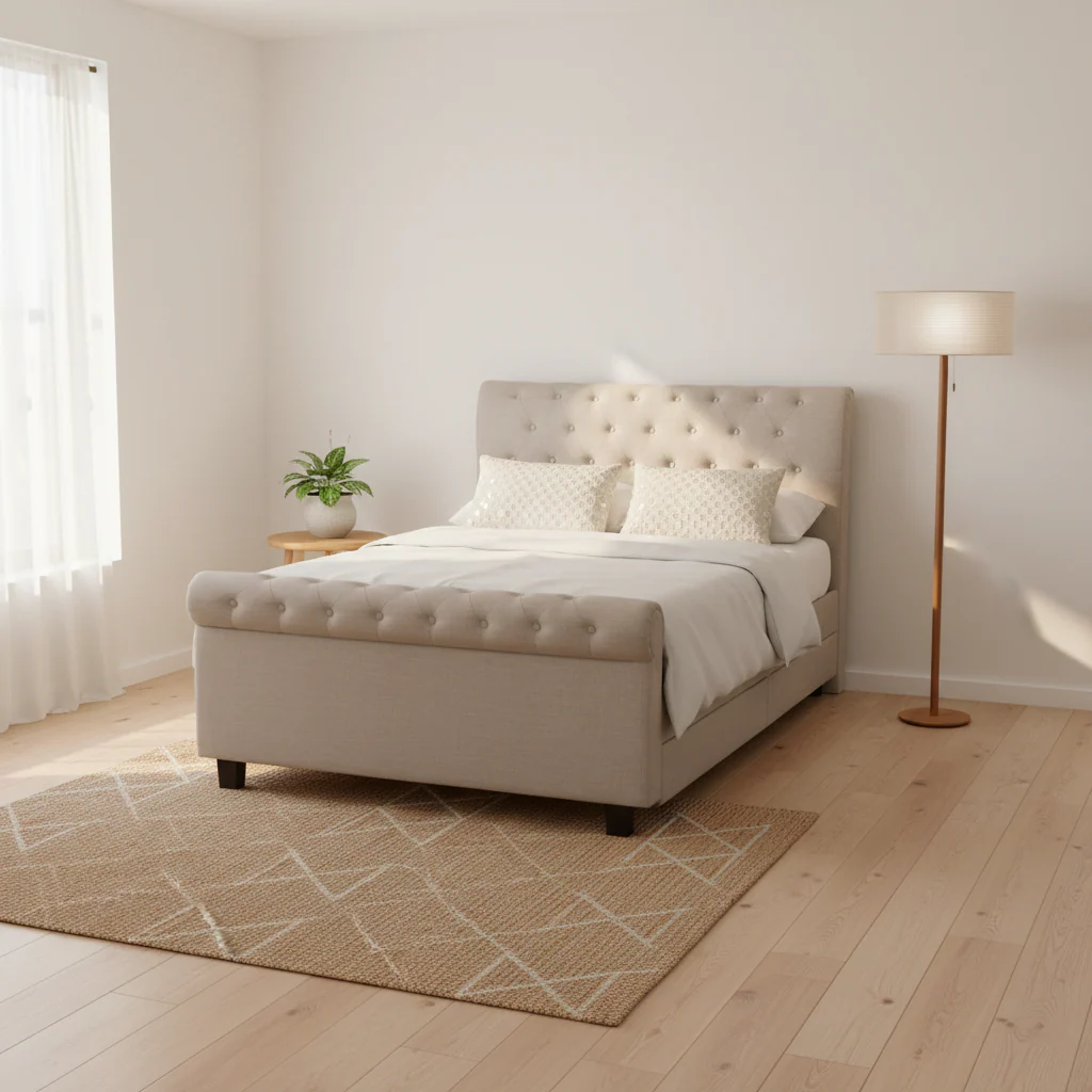 Orlando Light Grey Ottoman Double Bed - Image 4