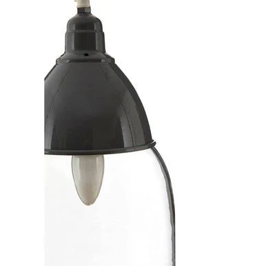 Oslo Grey Glass and Iron Pendant Light - Image 3