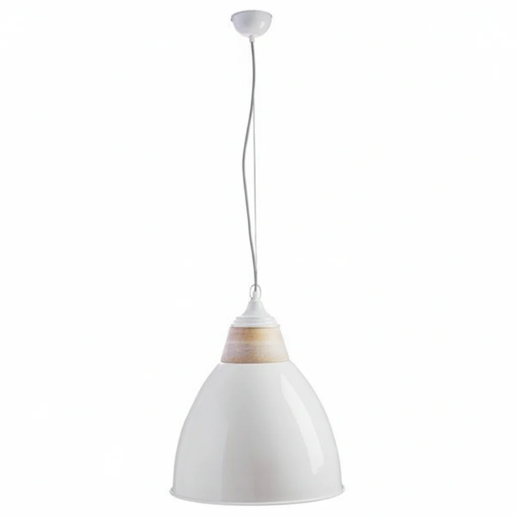 Oslo Large White Bell Shaped Pendant Light