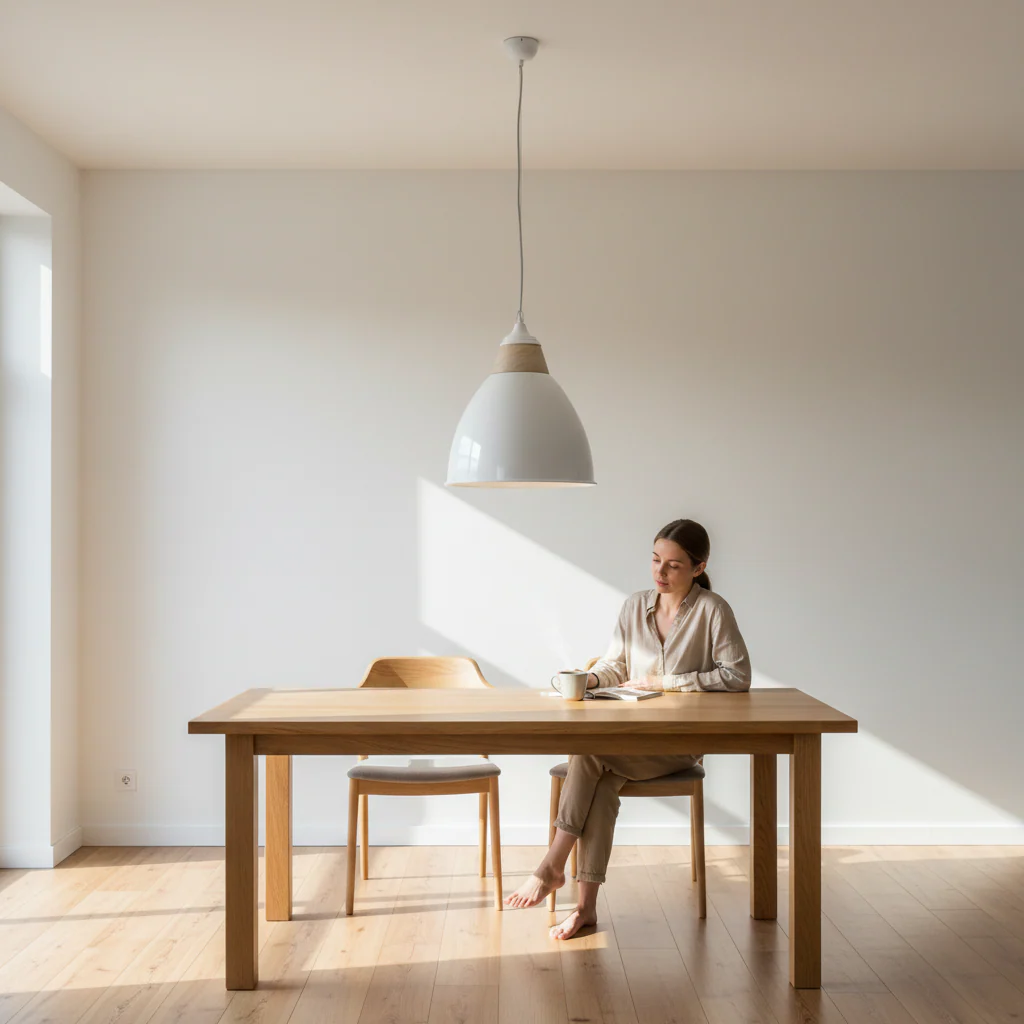 Oslo Large White Bell Shaped Pendant Light - Image 2