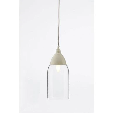 Oslo White Glass and Iron Pendant Light - Image 6