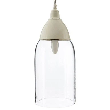 Oslo White Glass and Iron Pendant Light - Image 7
