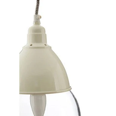 Oslo White Glass and Iron Pendant Light - Image 8