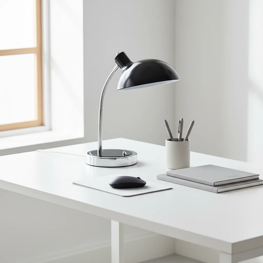 Osvaldo Black Metal Adjustable Desk Lamp - Image 3