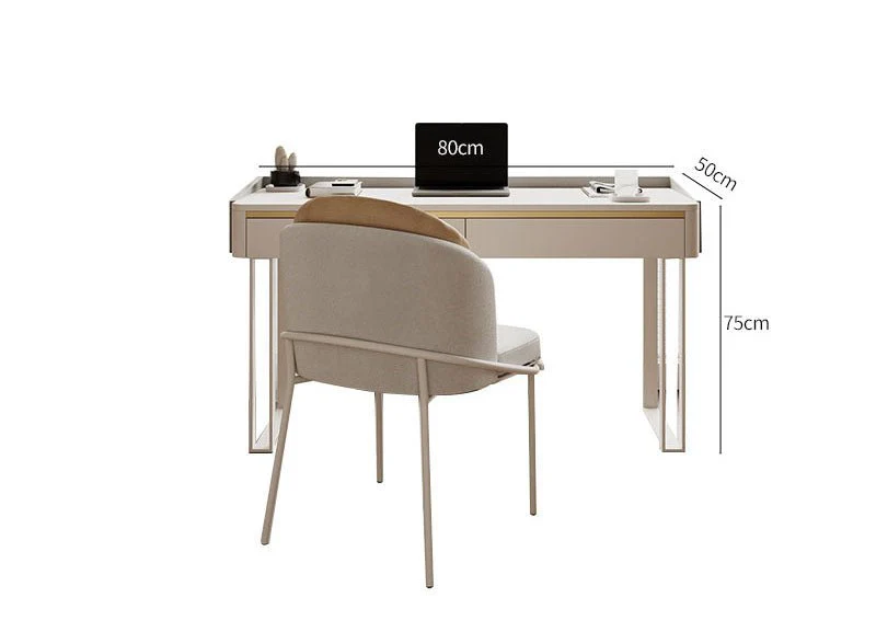 Otto Office Desk - White Sintered Stone - Image 21