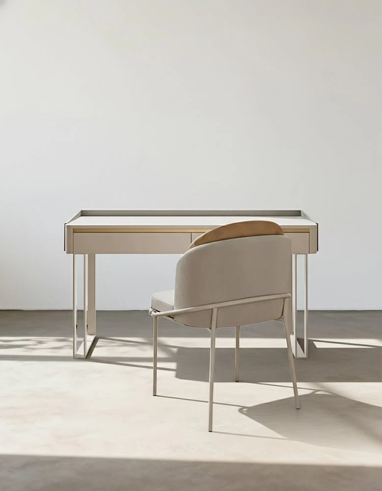 Otto Office Desk - White Sintered Stone - Image 6
