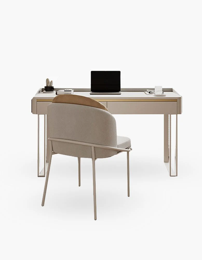 Otto Office Desk - White Sintered Stone - Image 8