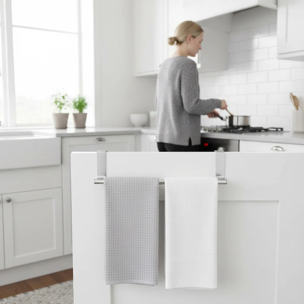 Over Door Kitchen Towel Hanging Rail - Image 2