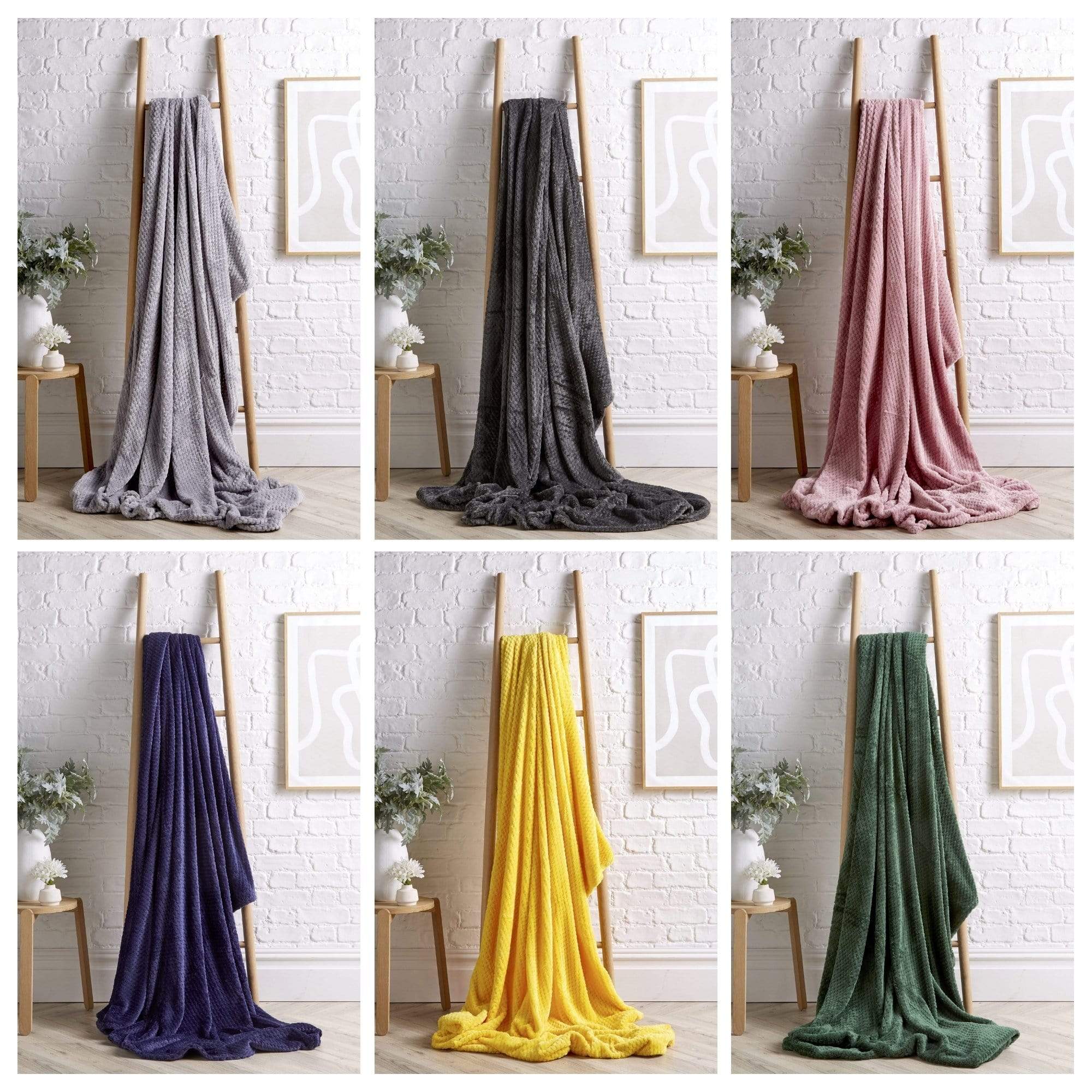 Oversized Chunky Soft Fleece Blanket Cloud Throw Faux Fur Polyester Blend Warm Stylish Home Decor Double King Beds Sofas - Image 2