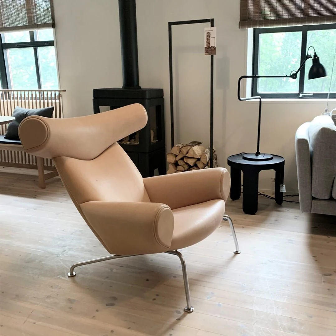 Ox Horns Armchair, Genuine Leather, Brown - Image 7