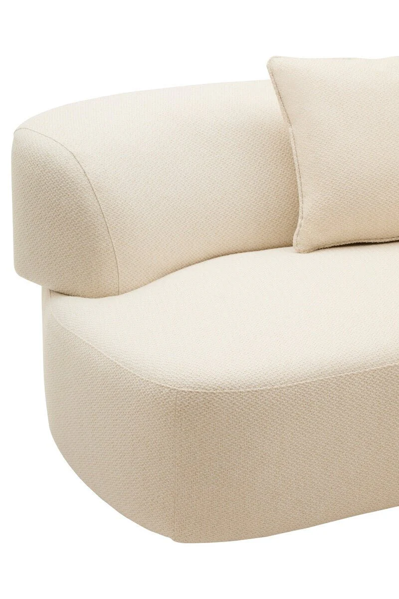 Ozzano Cream Linen Fabric 3 Seater Sofa - Image 16