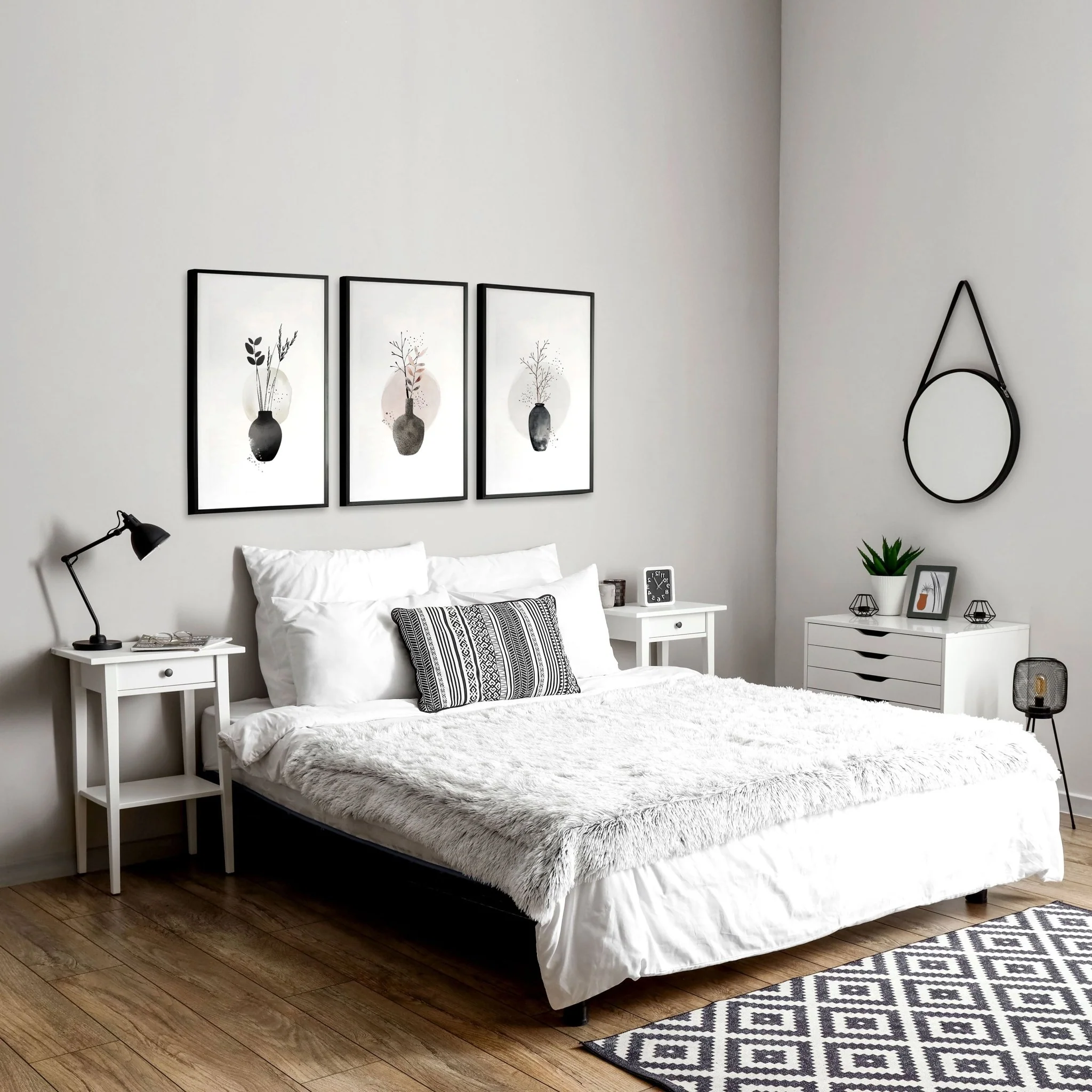 Paintings For Bedroom Wall | Set of 3 wall art prints - Image 7