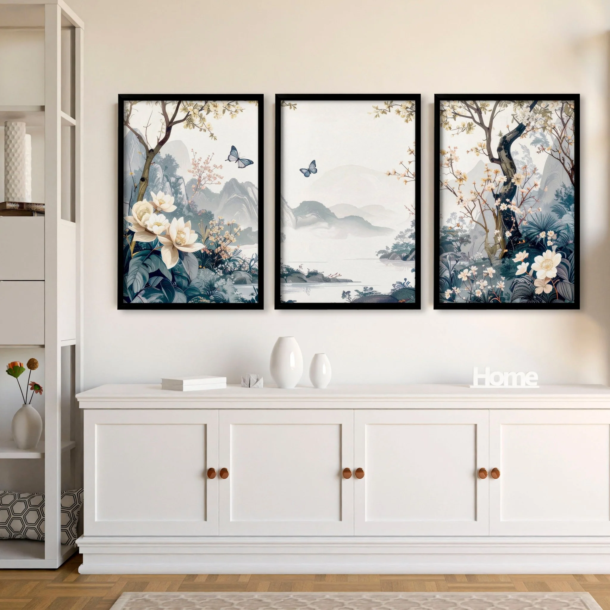 Paintings For Living Room | Set of 3 Chinoiserie Wall art Prints - Image 5