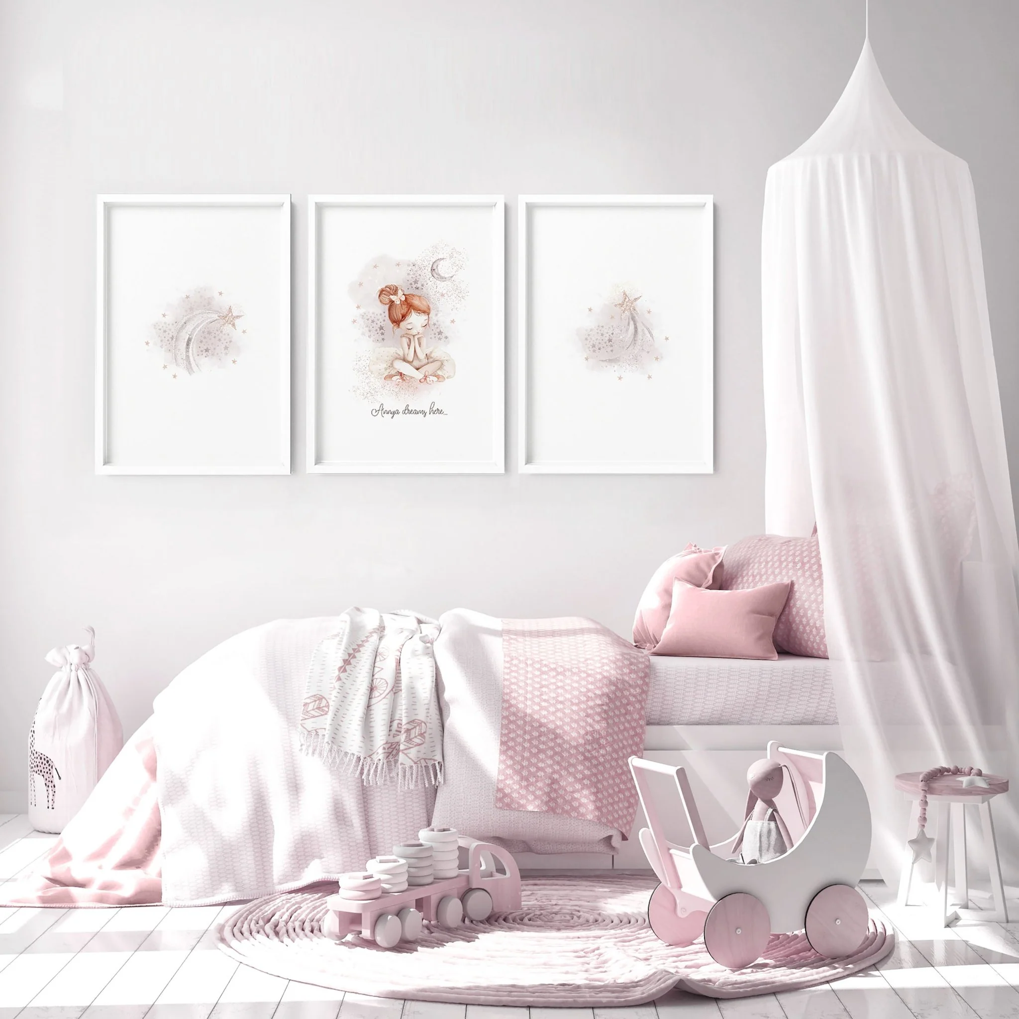 Paintings For Nursery | Set of 3 wall art prints - Image 4