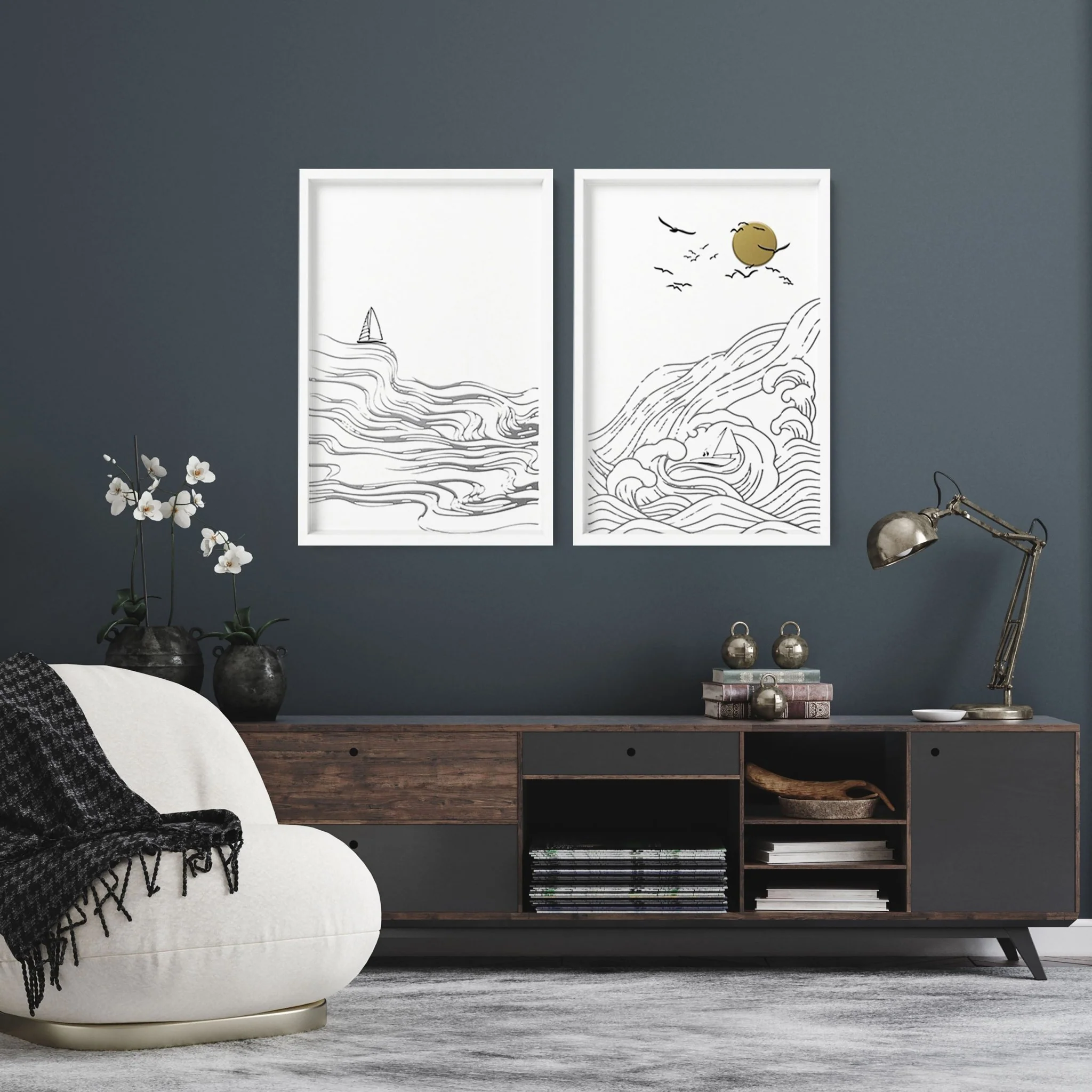 Paintings of beach | set of 2 wall art prints - Image 5