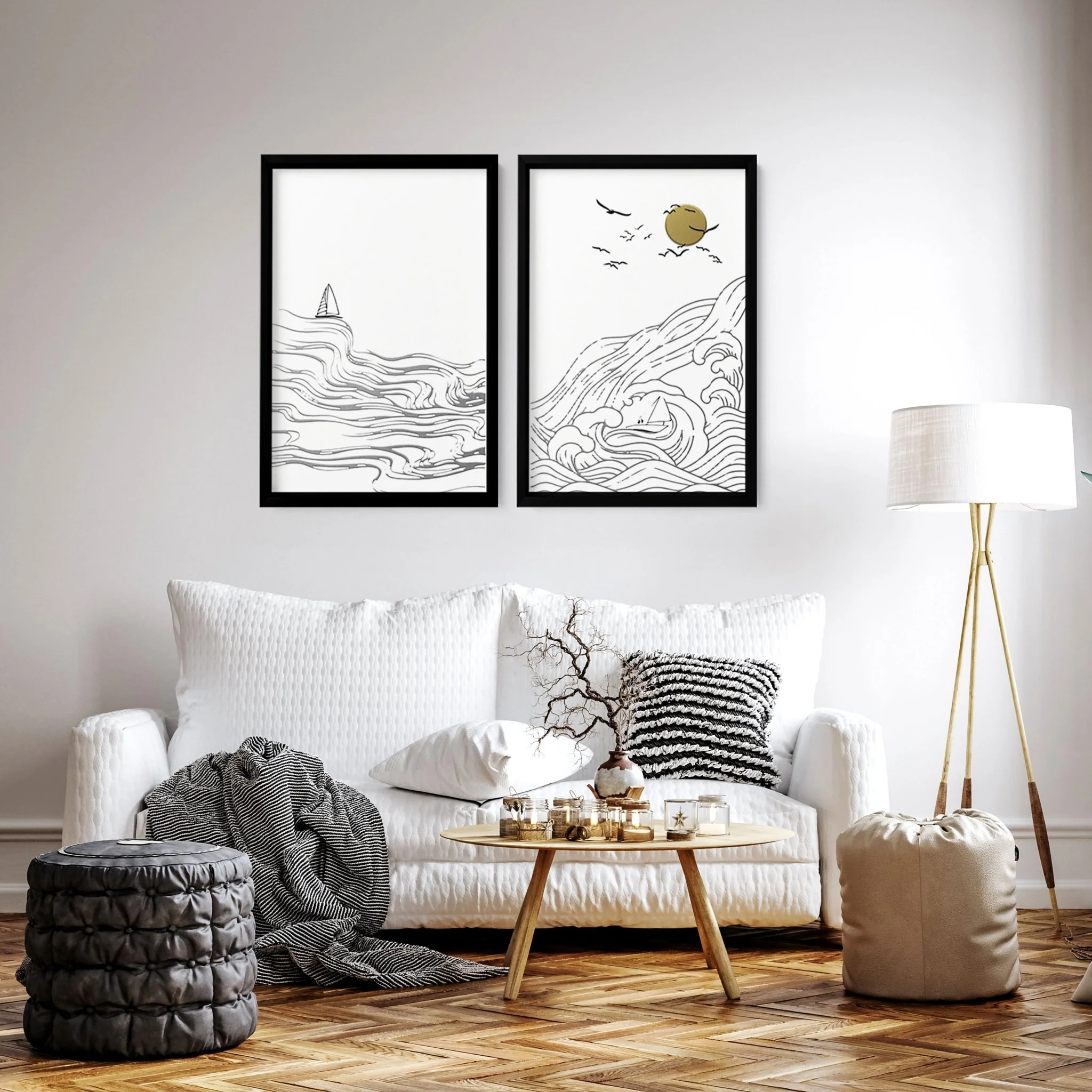 Paintings of beach | set of 2 wall art prints - Image 6